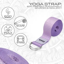 RDX F21 D-Ring Steel Buckle Cotton Yoga Strap
