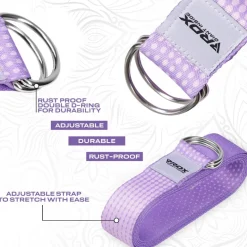 RDX F21 D-Ring Steel Buckle Cotton Yoga Strap