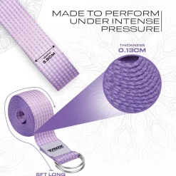 RDX F21 D-Ring Steel Buckle Cotton Yoga Strap