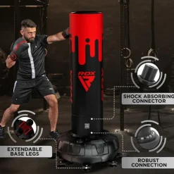RDX F9 5Ft Adults Free Standing Punch Bag With Bag Mitts