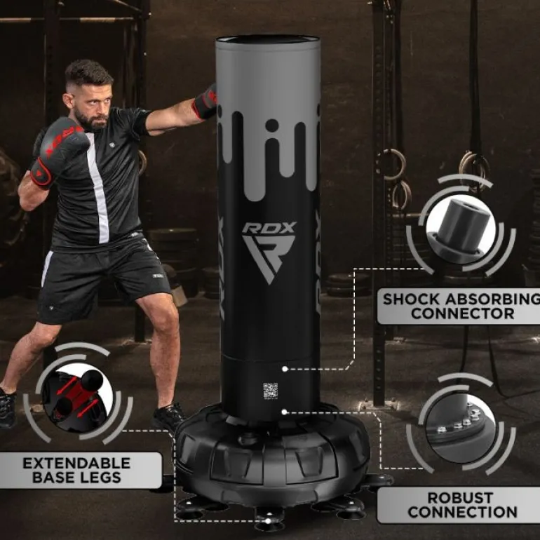 RDX F9 5Ft Adults Free Standing Punch Bag With Bag Mitts