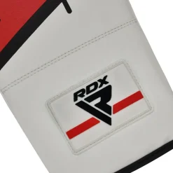 RDX F7 4ft / 5ft 3-in-1 Ego White / Red Training Punch Bag with Mitts Set