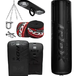 RDX F6 4ft / 5ft 8-in-1 KARA Heavy Boxing Punch Bag & Mitts Set