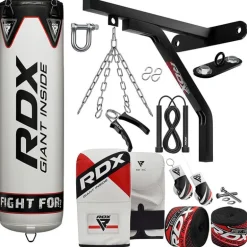 RDX F1 4ft / 5ft 17-in-1 Punch Bag with Bag Mitts Set