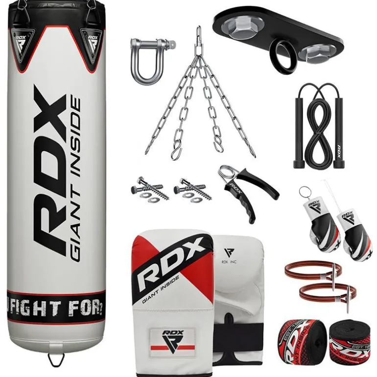 RDX F1 4ft / 5ft 13-in-1 Punch Bag with Bag Mitts Set