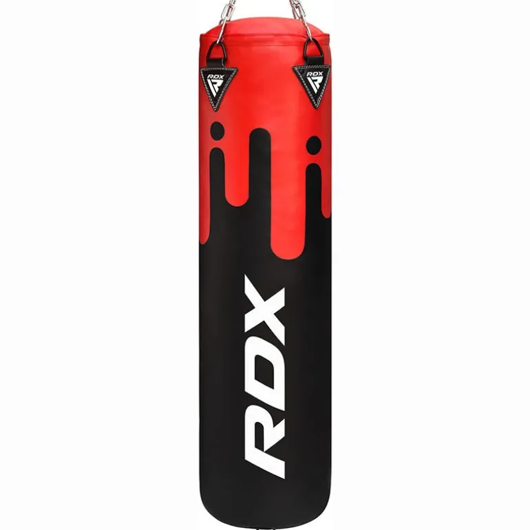 RDX F9 4ft / 5ft 4-in-1 Punch Bag with Mitts & wall Bracket Set