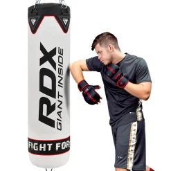 RDX F1 4ft / 5ft 3-in-1 White Punching Bag with Mitts Set