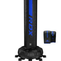 RDX F6 6Ft Kara Blue Free Standing Punch Bag With Mitts Set
