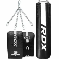 RDX F6 KARA 4ft / 5ft 3-in-1 Punch Bag & Bag Gloves Set