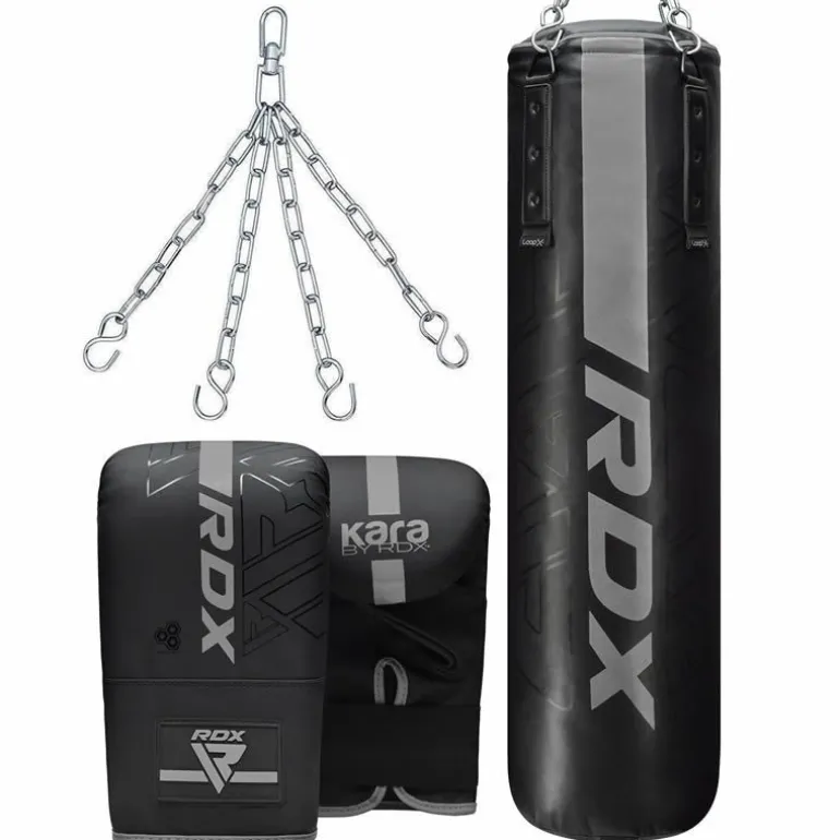 RDX F6 KARA 4ft / 5ft 3-in-1 Punch Bag & Bag Gloves Set