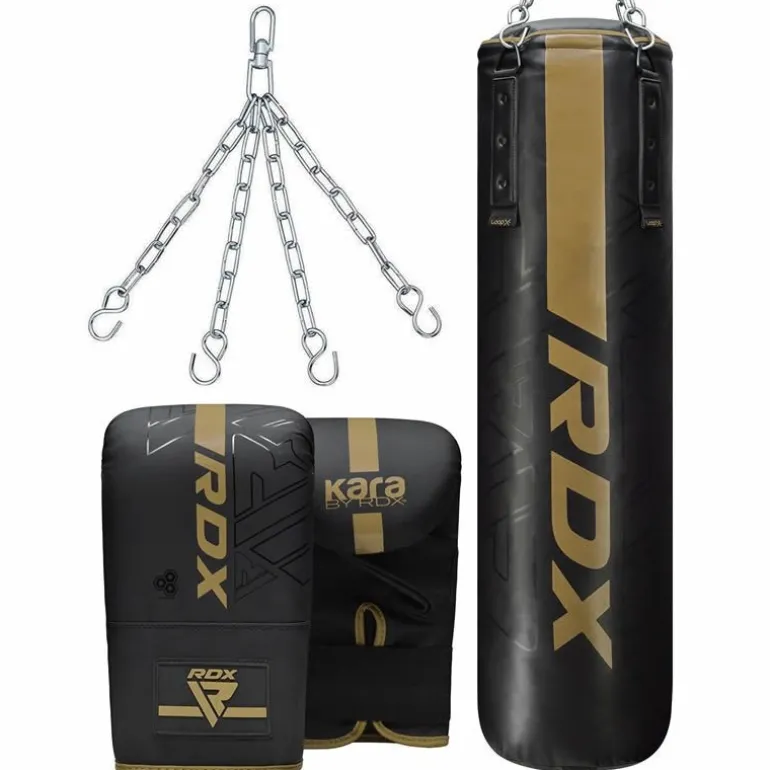 RDX F6 KARA 4ft / 5ft 3-in-1 Punch Bag & Bag Gloves Set