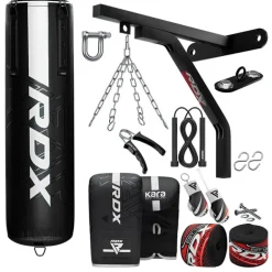 RDX F6 KARA 4ft / 5ft 17-in-1 Punch Bag with Bag Gloves Set
