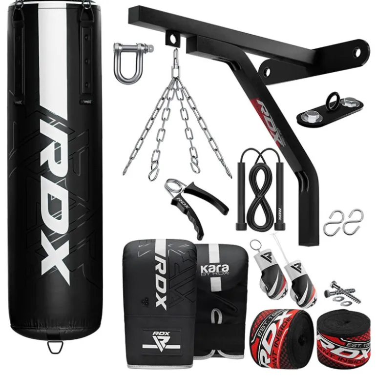RDX F6 KARA 4ft / 5ft 17-in-1 Punch Bag with Bag Gloves Set