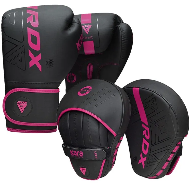 RDX F6 Kids 6oz KARA Boxing Gloves & Focus Pads