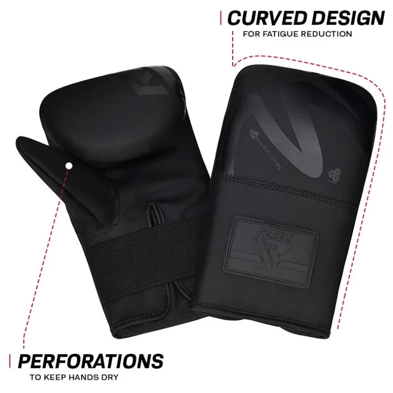 RDX F15 Noir Bag Gloves 4oz Black