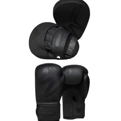 RDX F15 Noir Boxing Gloves & Pads