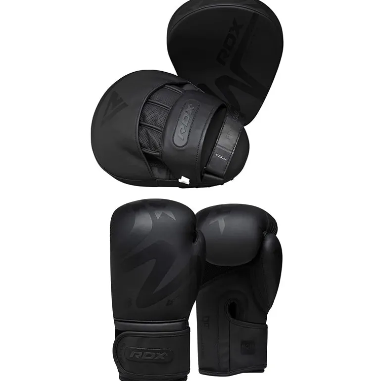 RDX F15 Noir Boxing Gloves & Pads