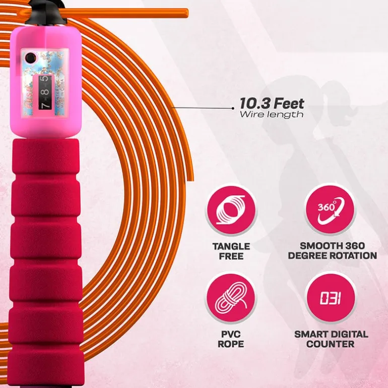 RDX FP Kids 10.3ft Adjustable Skipping Rope with Counter