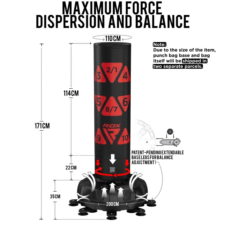 RDX Free-Standing Adult Punch Bag Target Medium Bag 5Ft