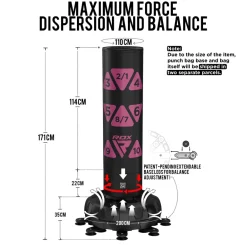 RDX Free-Standing Adult Punch Bag Target Medium Bag 5Ft