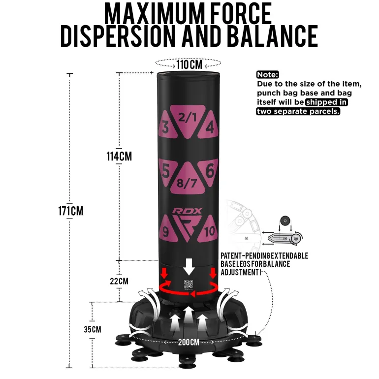 RDX Free-Standing Adult Punch Bag Target Medium Bag 5Ft