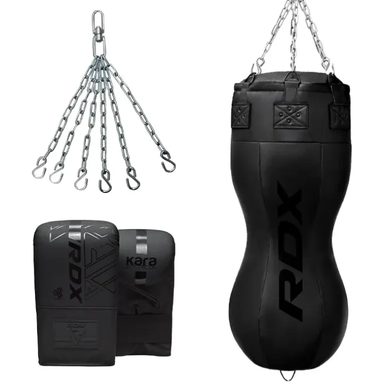 RDX Full Black Body Punch Bag with Mitts
