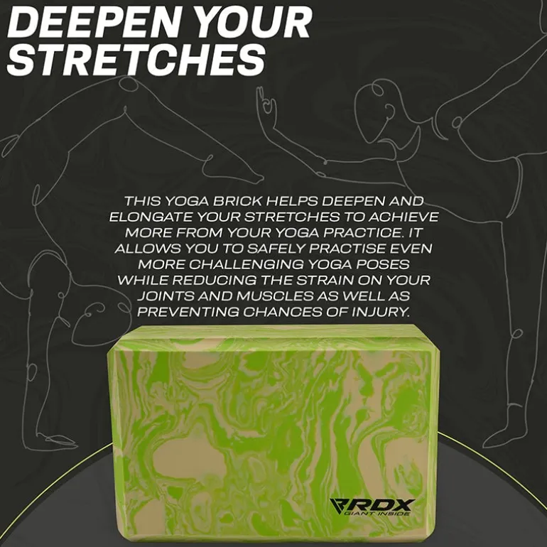 RDX GN EVA Foam High Density Non-Slips Yoga Block