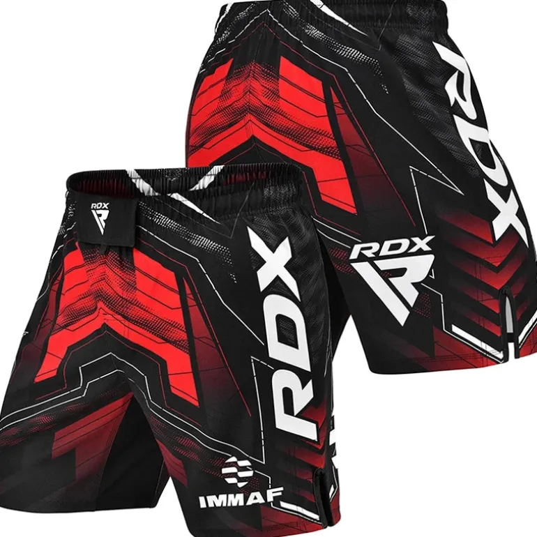 RDX IMMAF Approved MMA Fight & Training Shorts Red