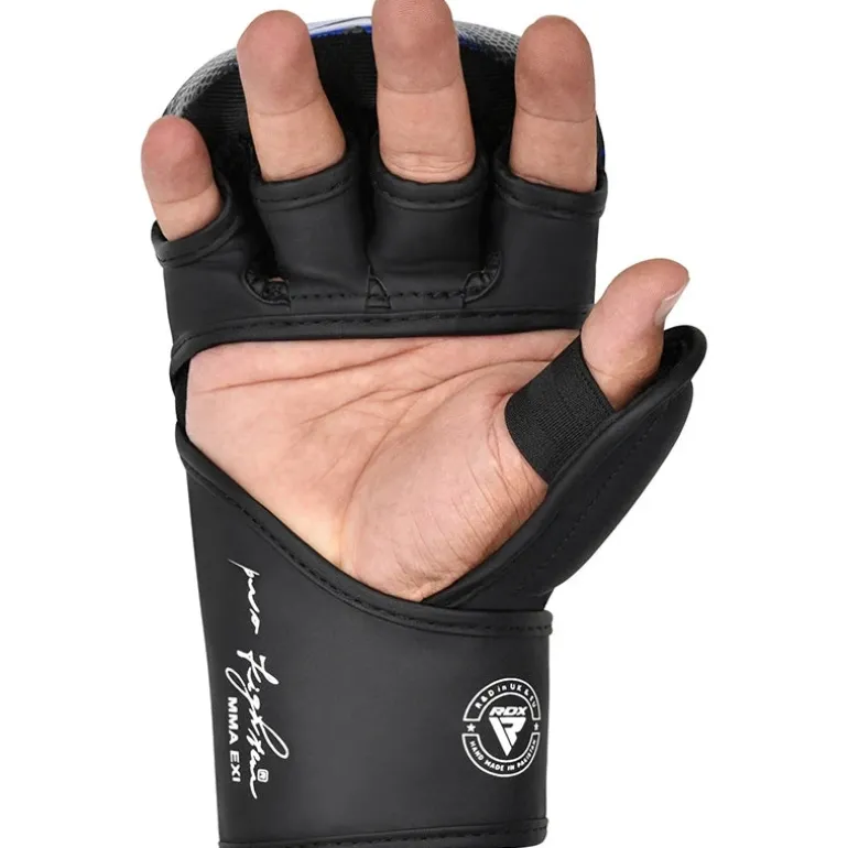 RDX IMMAF Approved Shooter Grappling Gloves Blue