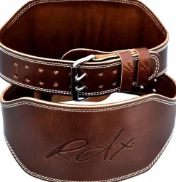 RDX 6 Inch Leather Brown Weightlifting Belt