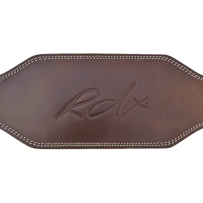RDX 6 Inch Leather Brown Weightlifting Belt