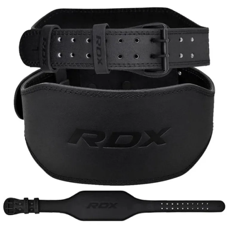 RDX 6 Inch Leather Gym Belt