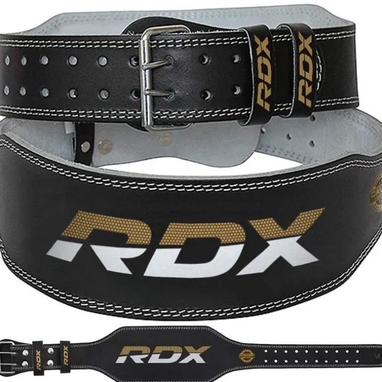 RDX 6 Inch Leather Gym Belt