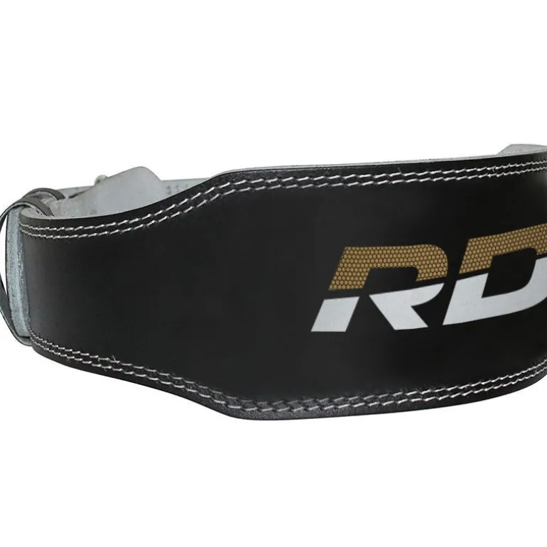 RDX 4 Inch Leather Weightlifting Gym Belt