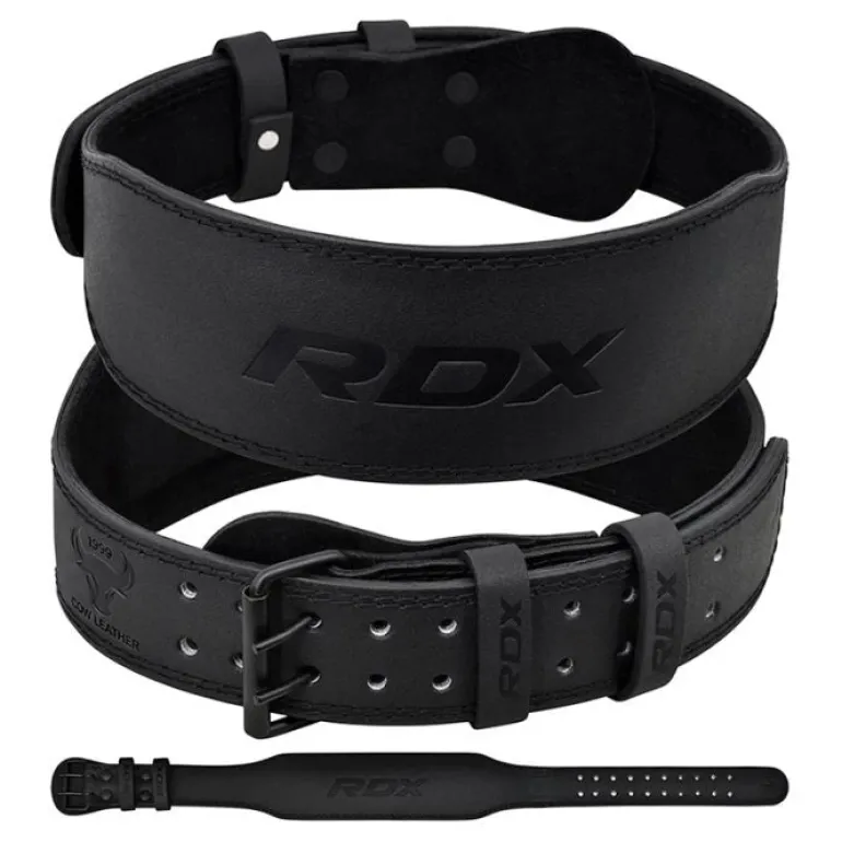 RDX 4 Inch Leather Weightlifting Gym Belt