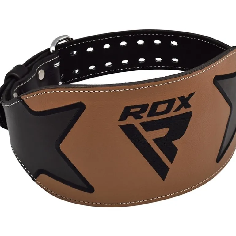 RDX 6 Inch Leather Weightlifting Gym Belt
