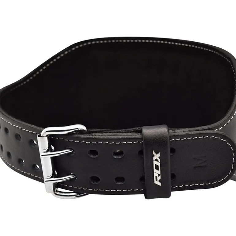 RDX 6 Inch Leather Weightlifting Gym Belt