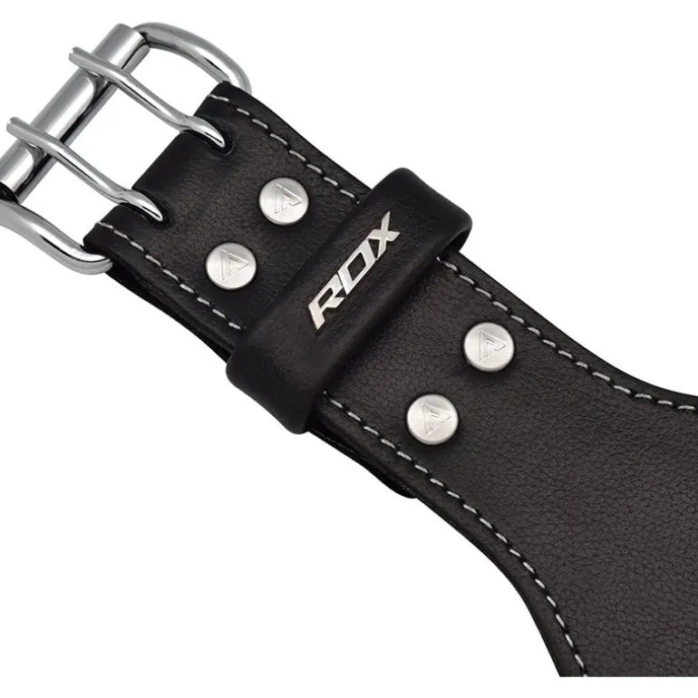 RDX 6 Inch Leather Weightlifting Gym Belt