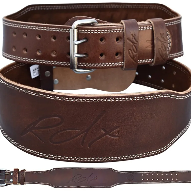RDX 4 Inch Leather Weightlifting Belt