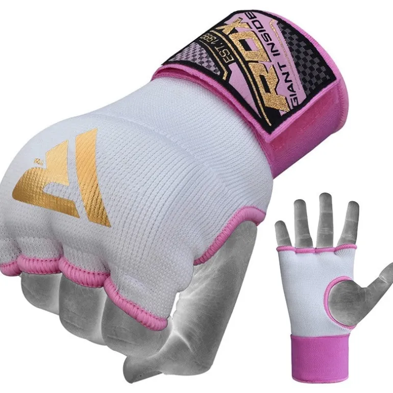 RDX IS Women Gel Padded Wrist Strap Inner Gloves Pink / White OEKO-TEX®Standard 100 certified