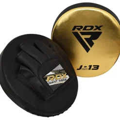 RDX J13 KIDS 8oz Golden Boxing Gloves & Pads Set