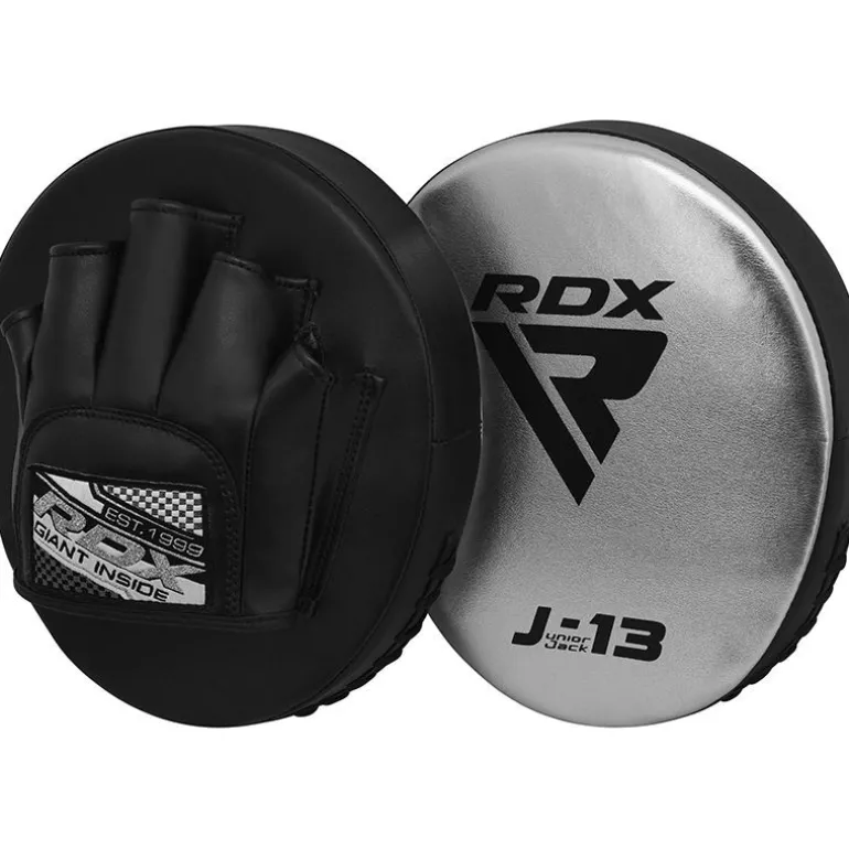 RDX J13 KIDS 8oz SILVER Boxing Gloves & Pads Set