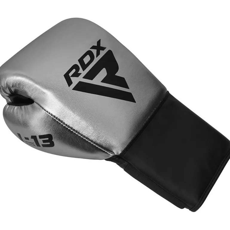 RDX J13 KIDS 8oz SILVER Boxing Gloves & Pads Set