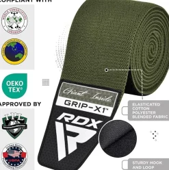 RDX K1 Elasticated Knee Compression Bandage Wraps Oeko-Tex® Standard 100 Certified