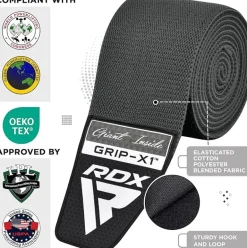 RDX K1 Elasticated Knee Compression Bandage Wraps Oeko-Tex® Standard 100 Certified