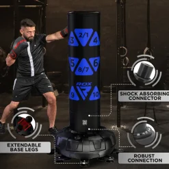 RDX KT Ronin 6ft Free Standing Target Punch Bags With Mitts Set