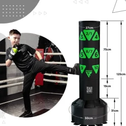 RDX Kt Ronin 4ft Kids Free Standing Punch Bag With Gloves For Training & Workout Set