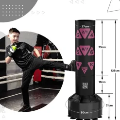 RDX Kt Ronin 4ft Kids Free Standing Punch Bag With Gloves For Training & Workout Set