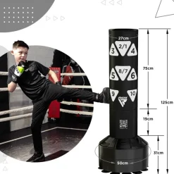 RDX Kt Ronin 4ft Kids Free Standing Punch Bag With Gloves For Training & Workout Set