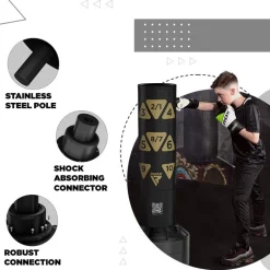 RDX Kt Ronin 4ft Kids Free Standing Punch Bag With Gloves For Training & Workout Set